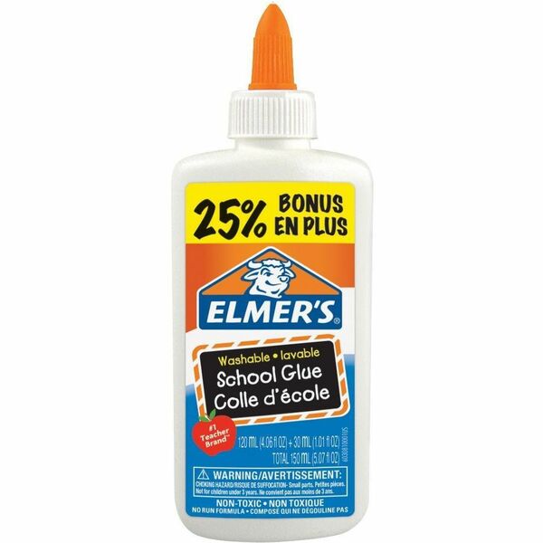 Elmers Washable White Glue 120ml+ Bonus 30ml - 120 mL - White - 1