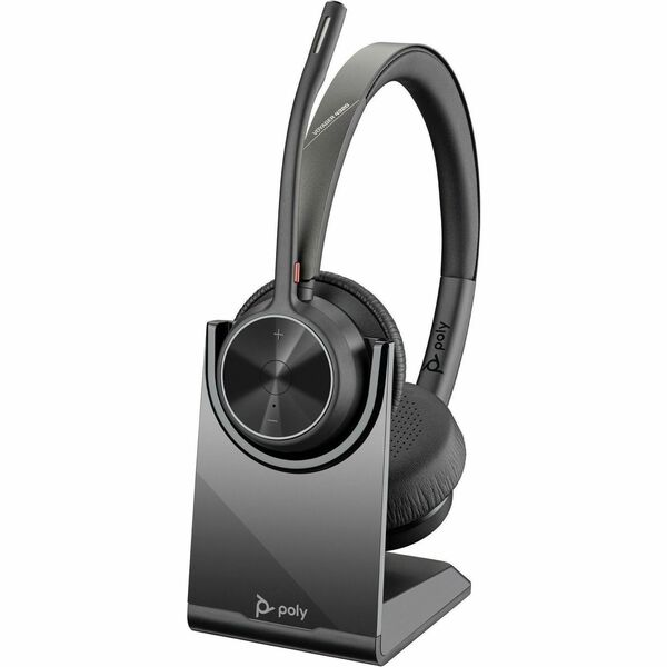 Poly Voyager 4320 USB-C Headset + BT700 Dongle + Charging Stand - Microsoft Teams Certification - Siri, Google Assistant - Stereo - USB - Wired/Wireless - Bluetooth - 164 ft (50 m) - 20 Hz to 20 kHz - On-ear, Over-the-head - Binaural - Supra-aural - 4.9 f