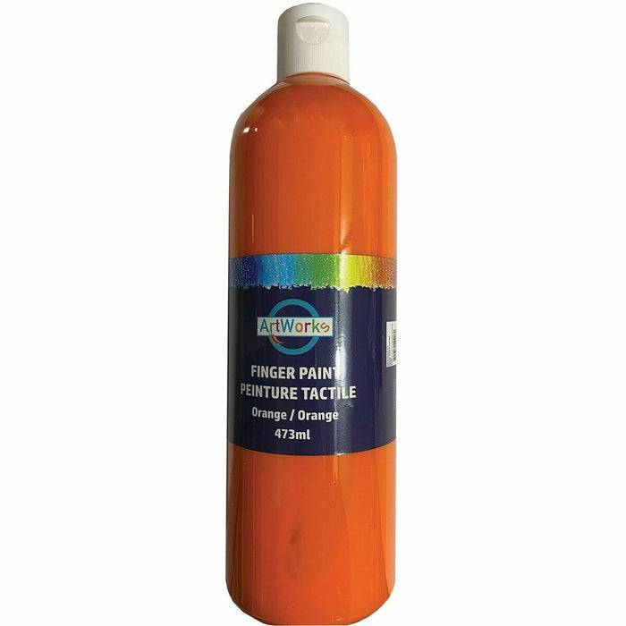 DBLG Import Inc Artworks Finger Paint - Orange - 473 mL - Washable - 1 Each
