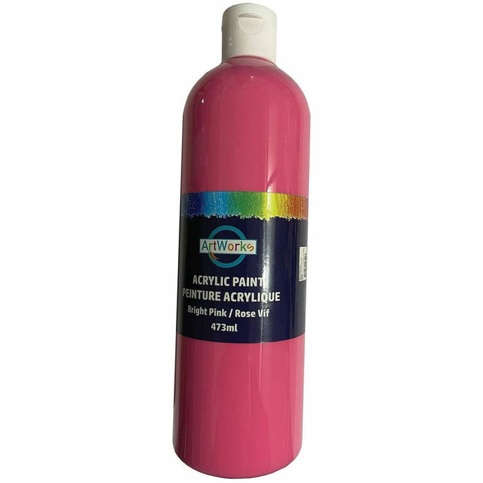 DBLG Import Inc Artworks Acrylic Paint - Bright Pink - 473 mL - 1 Each