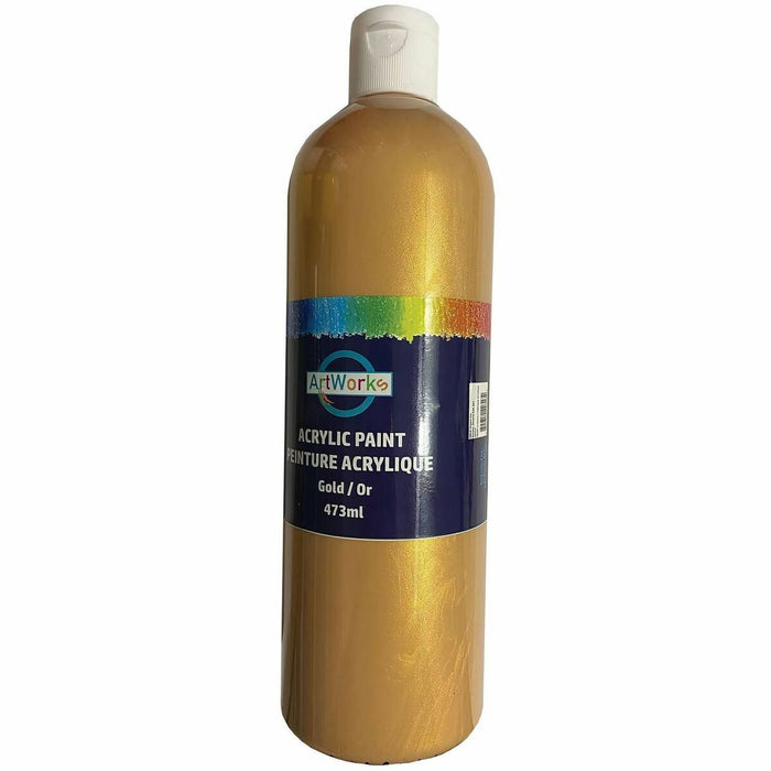 DBLG Import Inc Artworks Acrylic Paint - Gold - 473 mL - 1 Each