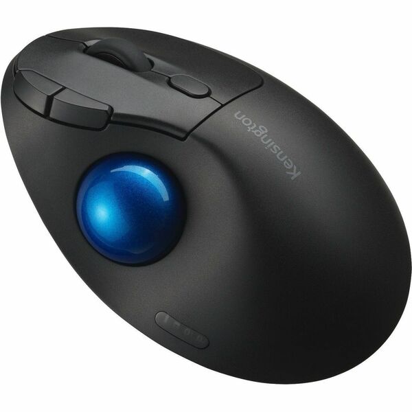Kensington Pro Fit Ergo TB450 Trackball - Optical - Wireless - Bluetooth/Radio Frequency - 2.40 GHz - USB - 1600 dpi - 7 Button(s) - Medium/Large Hand/Palm Size - Right-handed - AA Battery Supported