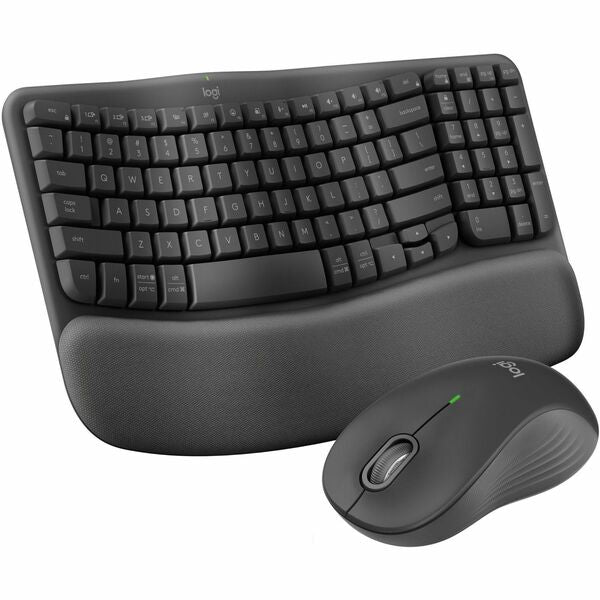 Logitech Wave Keys MK670 Wireless Keyboard and Wireless M550 L Mouse Combo - USB Wireless Bluetooth Keyboard - English (US) - USB Wireless Bluetooth Mouse - Optical - 4000 dpi - 3 Button - Scroll Wheel - AA, AAA - Compatible with Computer, Tablet, Smartph