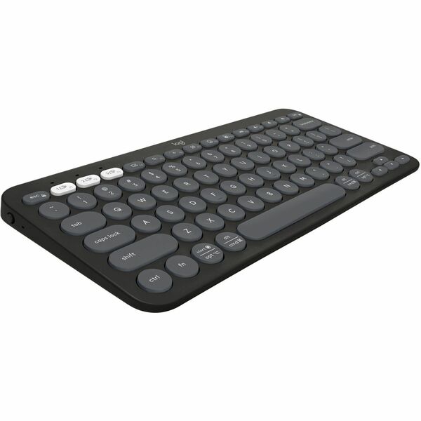Logitech Pebble Keys 2 K380s - Wireless Connectivity - Bluetooth - 32.81 ft (10000 mm) - USB Interface - Desktop, Search, Back, Dictation, Emoji, Menu, Screenshot, Volume Up, On/Off Switch, Easy-Switch Hot Key(s) - English - Chromebook, Universal - PC, Ma