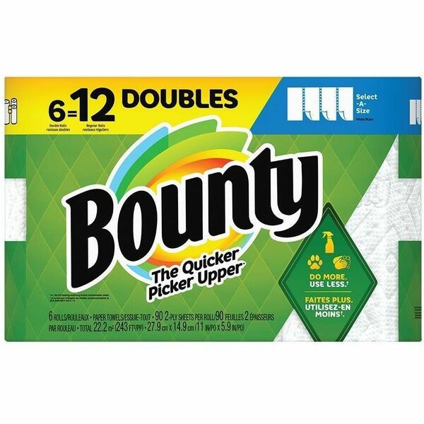 Bounty Paper Towels - White - Paper - 12 / Pack
