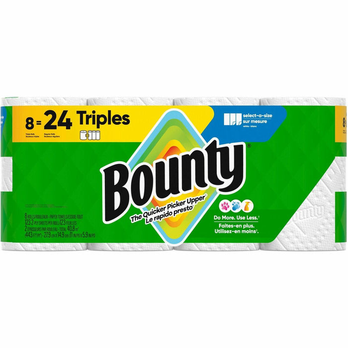 Bounty Select-A-Size Sheets - White - Paper - 24 / Pack