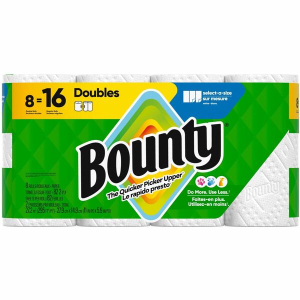 Bounty Select-A-Size Sheets - White - Paper - 16 / Pack
