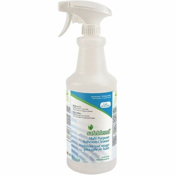 Safeblend Multi-Purpose Bathroom Cleaner Concentrated - Concentrate - 32.1 fl oz (1 quart) - Fresh Scent - Non-toxic, Non-corrosive, Phosphate-free, Ammonia-free, Bleach-free, APE-free, NPE-free, NTA-free, EDTA-free, Carcinogen-free, Water Soluble, ... -