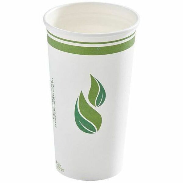 Eco Guardian 20 oz PLA-Lined Single Wall Paper Cup, Compostable - 591.47 mL - Polylactic Acid (PLA), Paper - Restaurant, Cafe, Hot Drink, Cold Drink - 40 / Pack