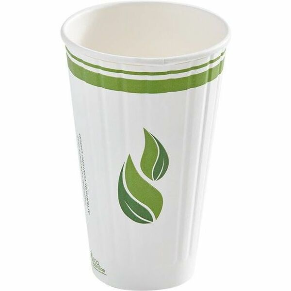 Eco Guardian 16 oz Insulated Compostable Cup - 20 / Sleeve - 50 / Pack - Polylactic Acid (PLA), Paper - Lunch, Water, Soda, Coffee, Tea, Juice, Smoothie, Hot Drink, Cold Drink, Beverage