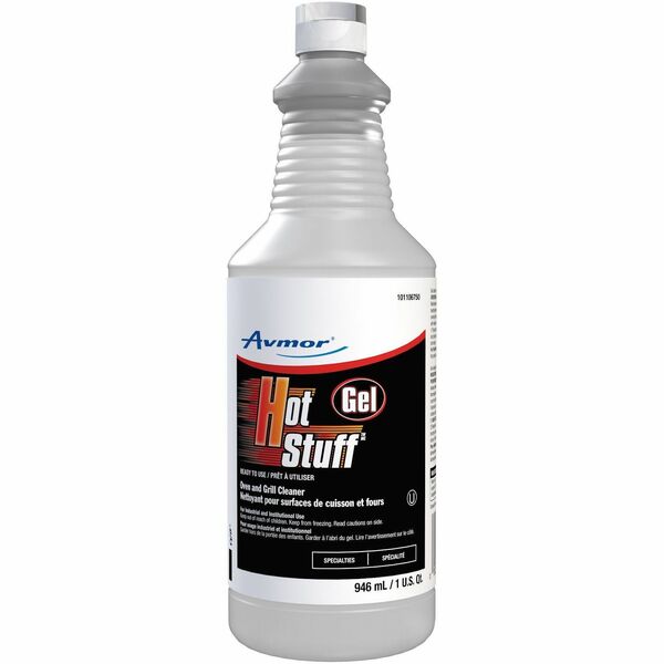 Diversey Hot Stuff Gel Oven and Grill Cleaner - Ready-To-Use - 946 mL - 12.54 pH - Characteristic, Surfactant Scent - Rust-free, Kosher - White Bottle - 6