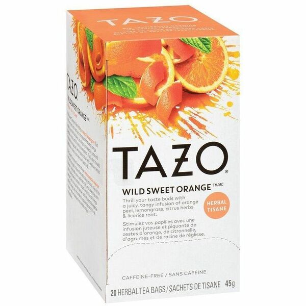 Tazo Tea Wild Sweet Orange Herbal Tea - Herbal Tea - Caffeine-free - 20 / Box