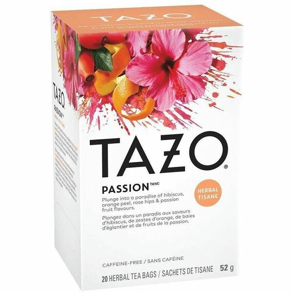 Tazo Tea Passion Herbal Tea - Herbal Tea - Caffeine-free - 20 / Box