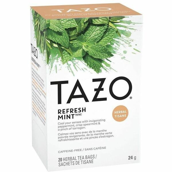 Tazo Tea Refresh Mint Herbal Tea - Herbal Tea - Caffeine-free - 20 / Box