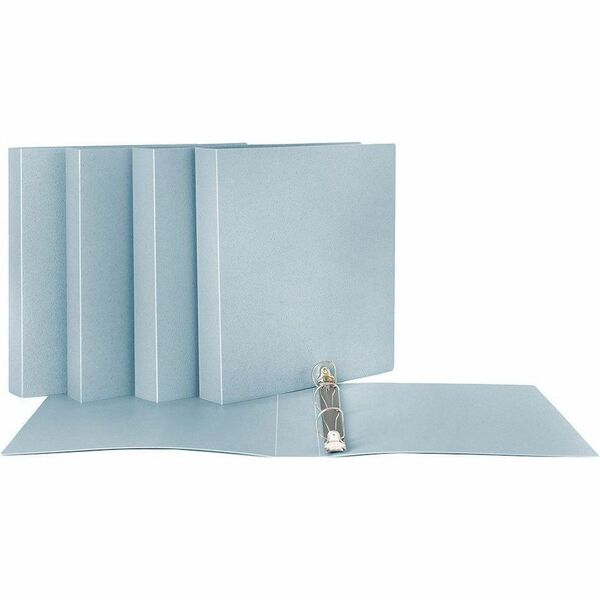 EXECO Ring Binder - 1 1/2" Binder Capacity - 1.50" (38.10 mm) Ring - D-Ring Fastener(s) - Plastic - Light Blue - Flexible