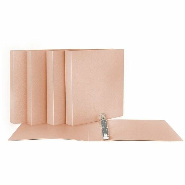 EXECO Ring Binder - 1 1/2" Binder Capacity - 1.50" (38.10 mm) Ring - D-Ring Fastener(s) - Plastic - Pink - Flexible