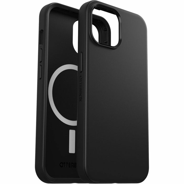 OtterBox Symmetry Series for MagSafe - For Apple iPhone 16e, iPhone 15, iPhone 14, iPhone 13 Smartphone - Black - Drop Resistant, Shock Absorbing, Bump Resistant - Polycarbonate, Thermoplastic Elastomer (TPE) - Wireless Charging Compatible - Retail - 1 Ea