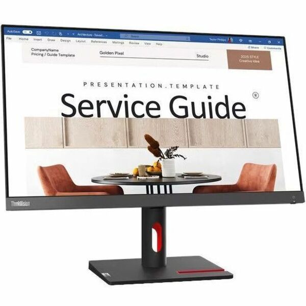 Lenovo ThinkVision S24i-30 24" Class Full HD LED Monitor - 16:9 - Raven Black - 23.8" Viewable - In-plane Switching (IPS) Technology - WLED Backlight - 1920 x 1080 - 16.7 Million Colors - 250 cd/m² - 4 ms - 100 Hz Refresh Rate - HDMI - VGA - VESA Mou