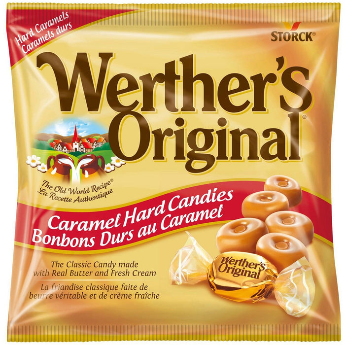Werther's Original Caramel Hard Candies - Caramel - Individually Wrapped - 4.76 oz (135 g) - 14 / Box