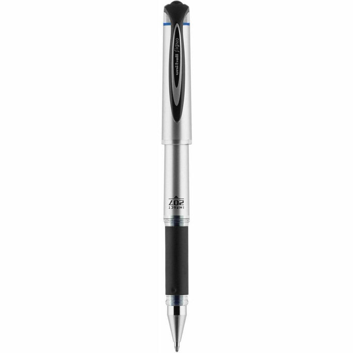 uniball™ 207 Impact Gel Pen - Refillable - Blue Ink - Gel-based - Silver Barrel - 1 Each