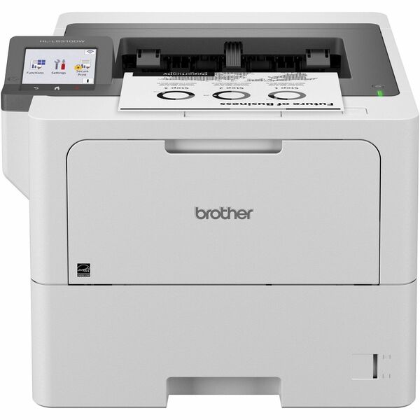 Brother HL-L6310DW Desktop Wireless Laser Printer - Monochrome - 52 ppm Mono - 1200 x 1200 dpi Print - Automatic Duplex Print - 620 Sheets Input - Ethernet - Wireless LAN - Wi-Fi Direct - 140000 Pages Duty Cycle - Plain Paper Print - Gigabit Ethernet - US