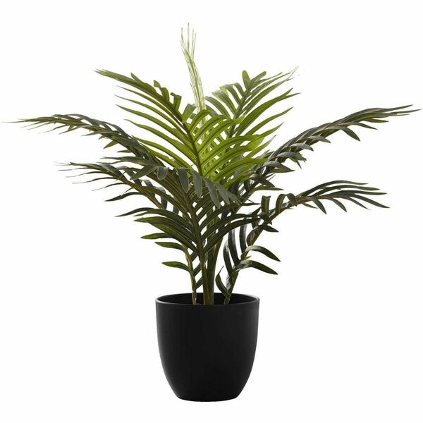 Monarch Specialties Artificial Plant - 20"H / Indoor Palm in a 5" Pot - Palm - Stem - Pot1 Each
