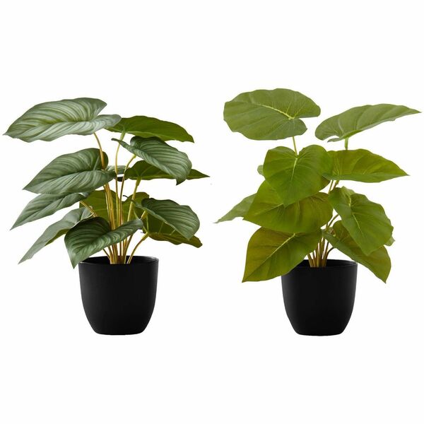 Monarch Specialties Artificial Plant - 2Pcs / 13"H Epipremnum / 4" Pot - Epipremnum - Stem - Pot2 / Box