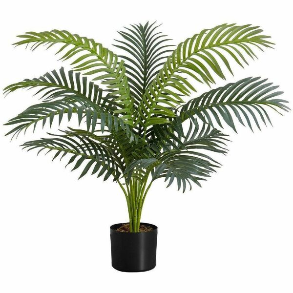 Monarch Specialties Artificial Plant - 34"H / Indoor Palm Tree in a 5" Pot - Palm - Stem - Pot1 Each