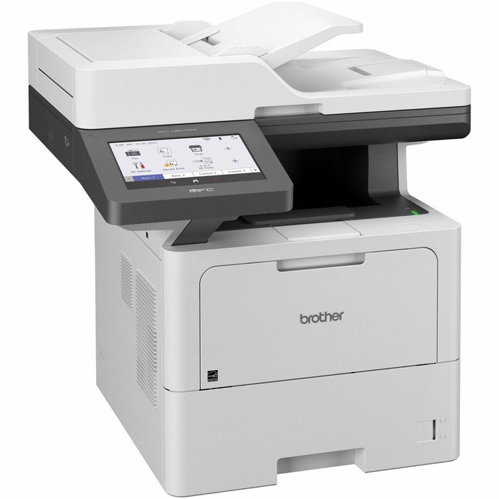 Brother MFC-L6810DW Wireless Laser Multifunction Printer - Monochrome - Gray - Copier/Printer/Scanner - 52 ppm Mono Print - 1200 x 1200 dpi Print - Automatic Duplex Print - Up to 140000 Pages Monthly - Color Flatbed/ADF Scanner - 1200 dpi Optical Scan - M