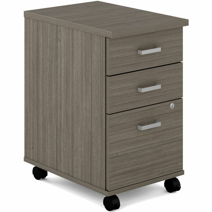 Newland Box/Box/File Mobile Pedestal, Absolute Acajou - Offices to Go Newland Mobile Pedestal - 2 Box, 1 File - Absolute Acajou