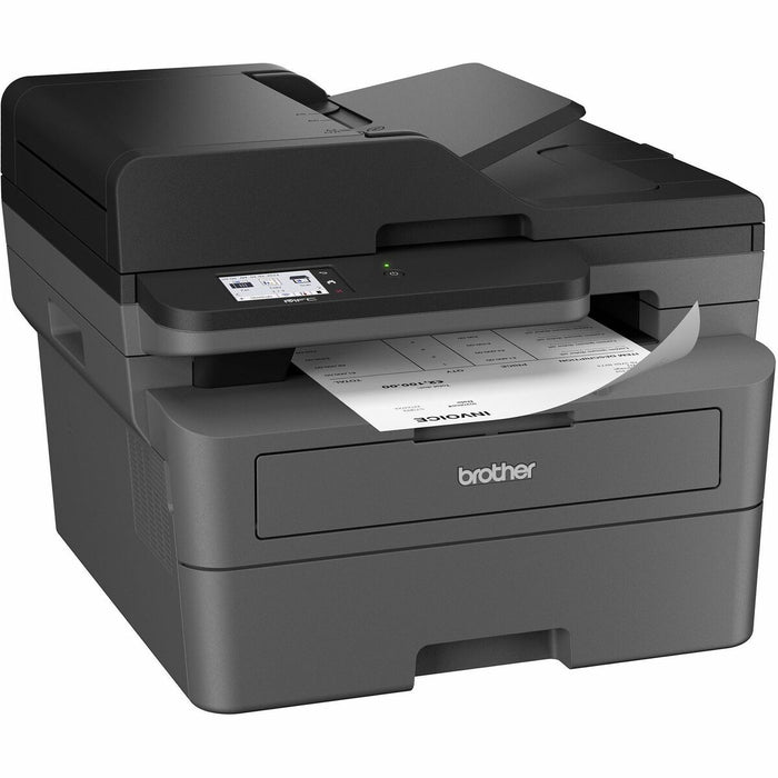 Brother MFC-L2820DW Wireless Laser Multifunction Printer - Monochrome - Gray - Copier/Fax/Printer/Scanner - 34 ppm Mono Print - 1200 x 1200 dpi Print - Automatic Duplex Print - Up to 35000 Pages Monthly - Monochrome Scanner - 1200 x 1200 dpi Optical Scan