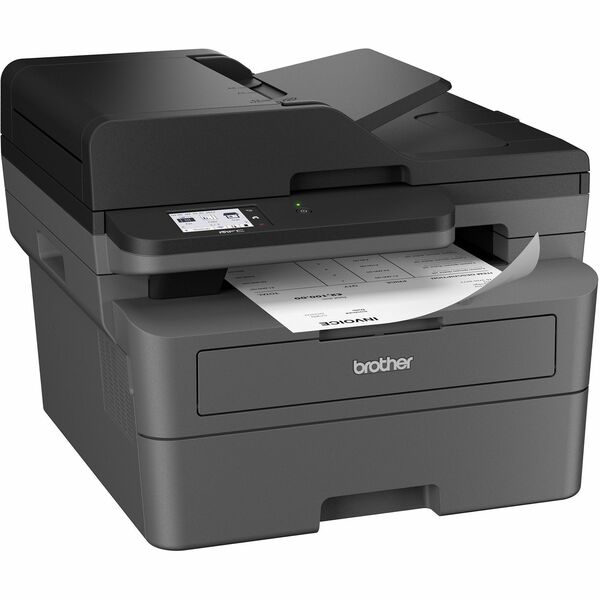 Brother MFC-L2820DW Wireless Laser Multifunction Printer - Monochrome - Gray - Copier/Fax/Printer/Scanner - 34 ppm Mono Print - 1200 x 1200 dpi Print - Automatic Duplex Print - Up to 35000 Pages Monthly - Monochrome Scanner - 1200 x 1200 dpi Optical Scan