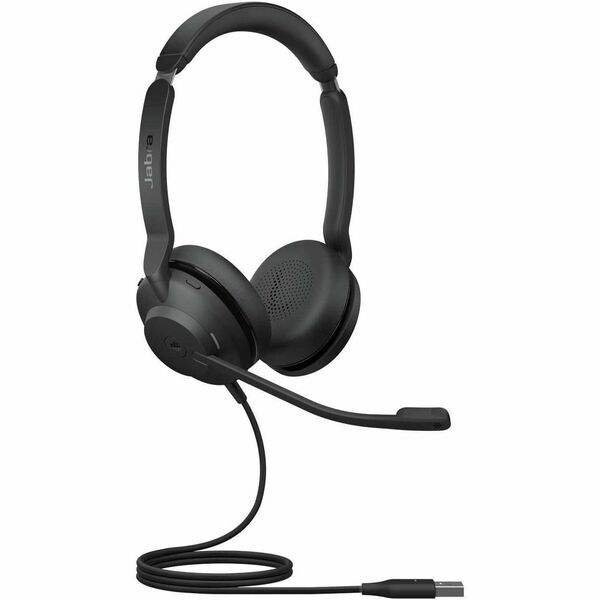 Jabra Evolve2 30 SE Headset - Microsoft Teams Certification - Stereo - USB Type A - Wired - 20 Hz - 20 kHz - Over-the-head, On-ear - Binaural - Supra-aural - 4.9 ft Cable - MEMS Technology, Electret Condenser Microphone - Noise Canceling - Black