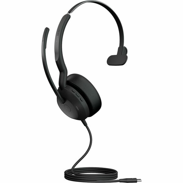 Jabra Evolve2 50 Headset - Microsoft Teams Certification - Mono - USB Type C - Wired/Wireless - Bluetooth - Over-the-head - Monaural - Supra-aural - Noise Cancelling Microphone