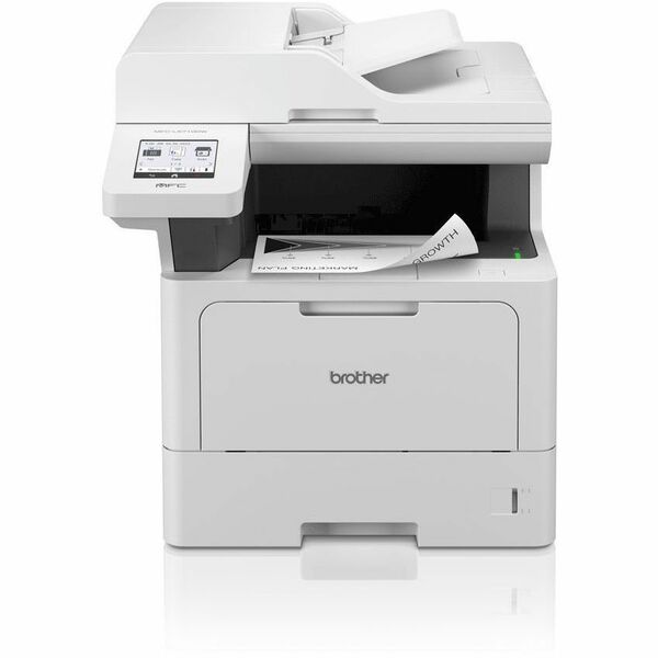 Brother MFC-L5710DW Wired & Wireless Laser Multifunction Printer - Monochrome - Copier/Fax/Printer/Scanner - 50 ppm Mono Print - 1200 x 1200 dpi Print - Automatic Duplex Print - Up to 5000 Pages Monthly - Color Flatbed Scanner - 1200 dpi Optical Scan - Mo