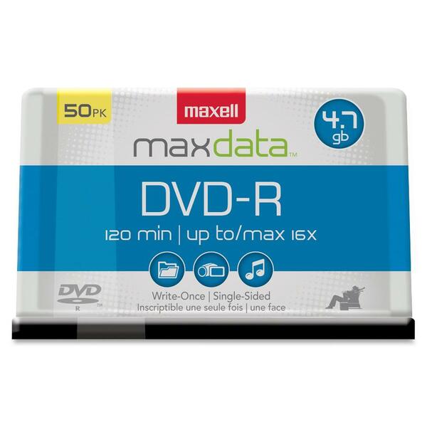Maxell DVD Recordable Media - DVD-R - 16x - 4.70 GB - 50 / Each - 120mm