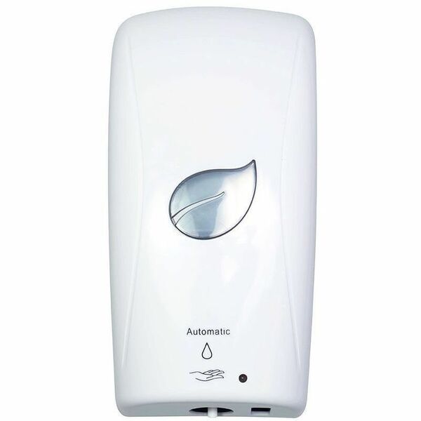 Globe Touch-Free Dual Tip Soap Dispenser White - Automatic - 1 L Capacity - Support 6 x AA Battery - Touch-free, Refillable, Durable, Adjustable, Hygienic - White - 1 / Each