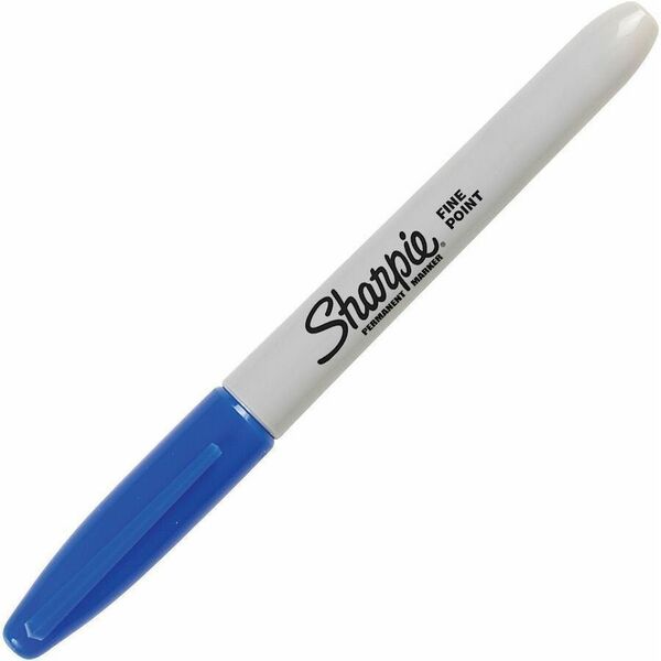Sharpie Permanent Marker - Bold, Fine Marker Point - Blue Ink - 12 / Dozen
