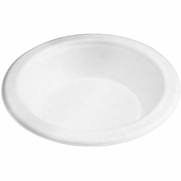 Globe 32oz Bowl Microwave Safe - Oven Safe - White - Bagasse, Sugarcane Fiber Body - Round - 1000/Case - Breakroom, Food - Microwave Safe - Oven Safe - White - Bagasse, Sugarcane Fiber Body - Round - 50 / Pack