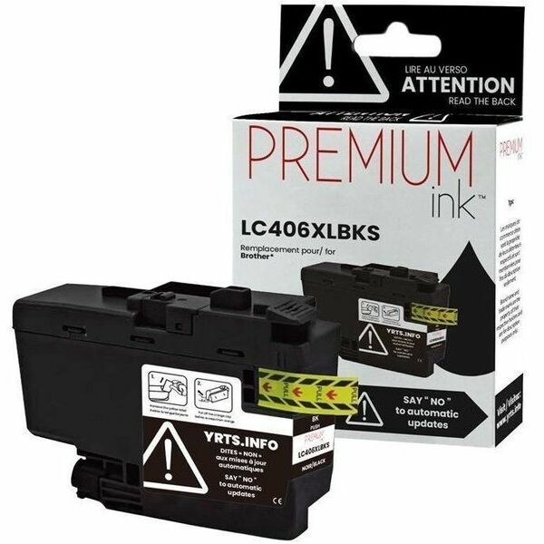 Premium Ink Ink Jet - Compatible for Brother LC406XLBKS - Black - 6000 Pages - 1 Pack