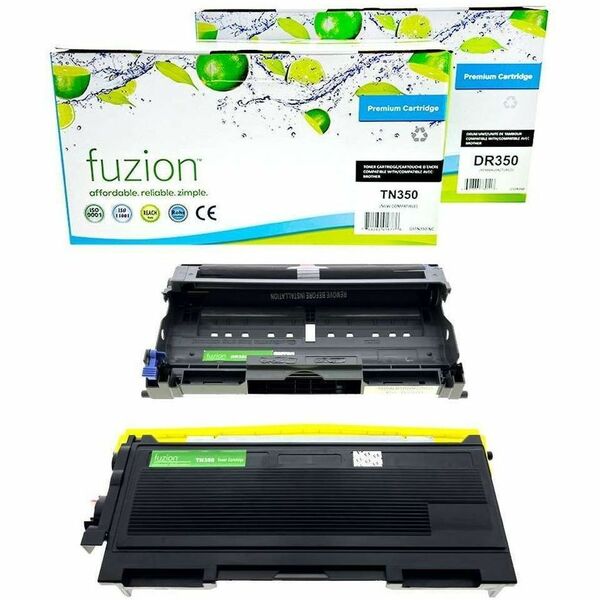 fuzion Compatible Toner & Drum Combo for Brother TN350 / DR350 - Yield: Toner 2,500,Drum 12,000