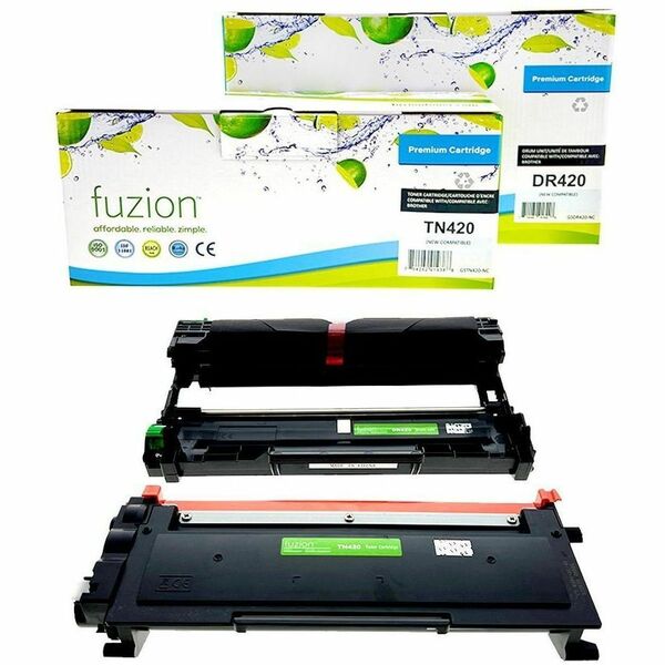 fuzion Laser Toner Cartridge/Drum Kit TN420, DR420 - Black - 1 / Pack