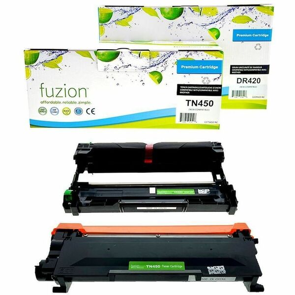 fuzion Laser Toner Cartridge/Drum Kit TN450, DR420 - Black - 1 / Pack