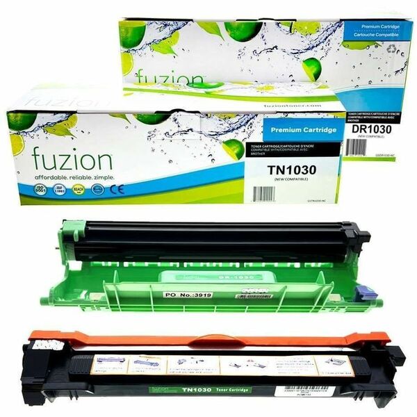 fuzion Compatible Toner & Drum Combo for Brother TN1030 / DR1030 - Yield: Toner 1,000,Drum 10,000