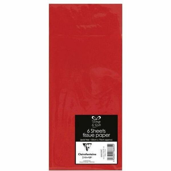 Lamarche Importation 6 Sheet Tissue PPR Red 72S - Red - 6 / Pack