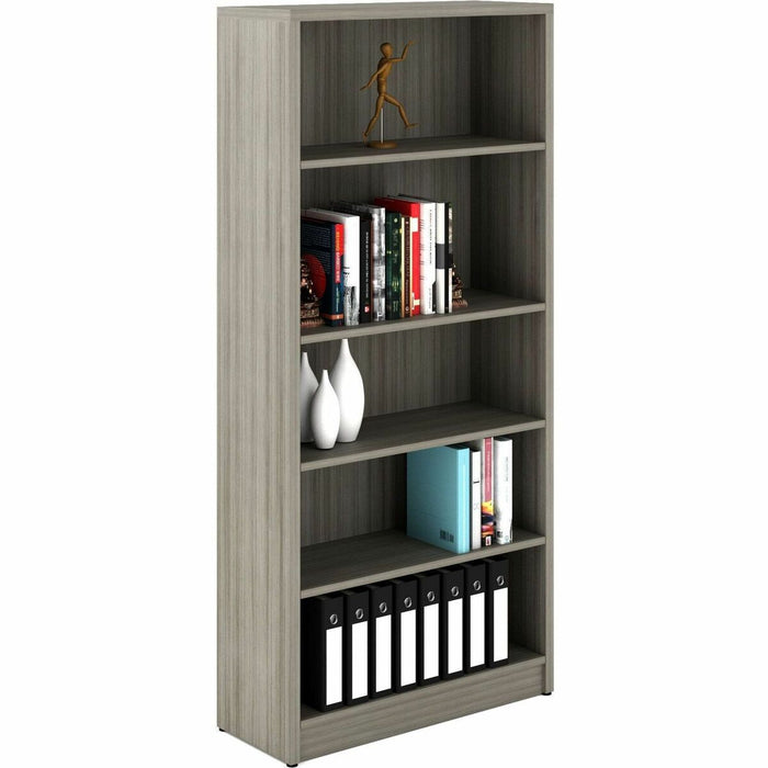 Newland 65.6" Bookcase, Noce Grigio - Offices to Go Newland Bookcase - 65.6" - 4 Shelves - Noce Grigio