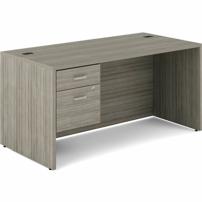 Newland 60" x 30" Rectangular Single Hanging Pedestal Desk, Noce Grigio - Offices to Go Newland Single Hanging Pedestal Desk - 60" x 30" - 2 Drawer - Noce Grigio