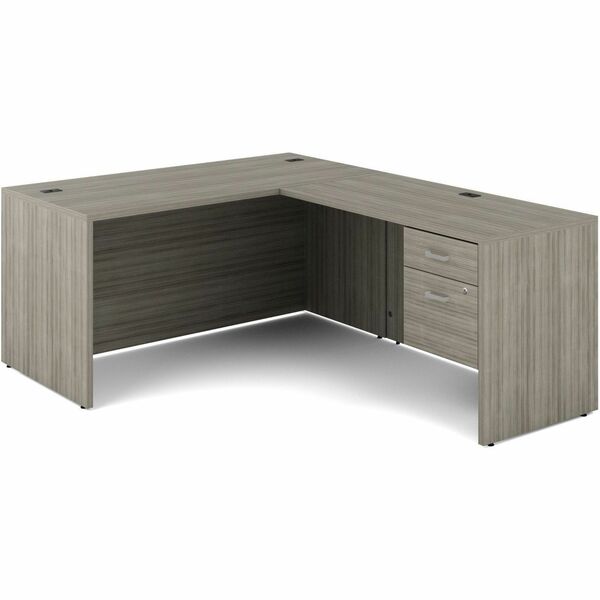 Newland 60" x 78" L-Shaped Single Hanging Pedestal Desk, Noce Grigio - Offices to Go Newland L-Shaped Desk - 2 Drawer - 60" x 78" - Noce Grigio