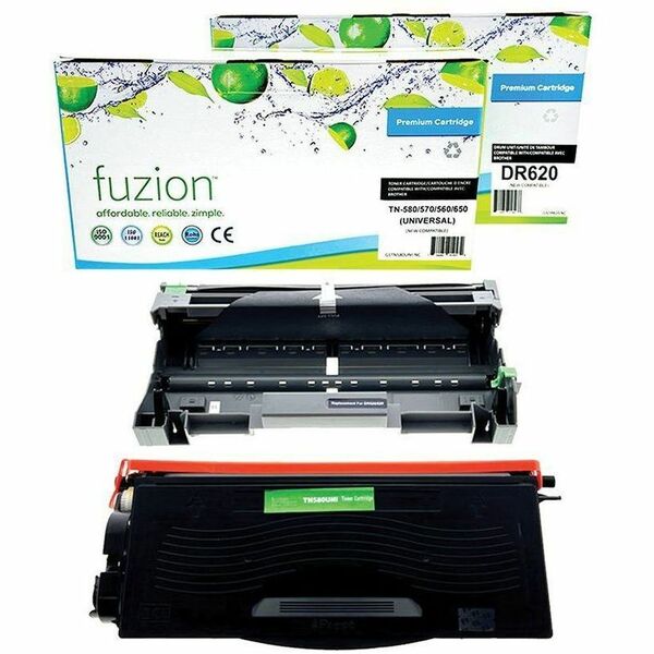 fuzion Laser Toner Cartridge/Drum Kit - Alternative for Brother TN650, DR620 - 1 Each - 8000, 25000