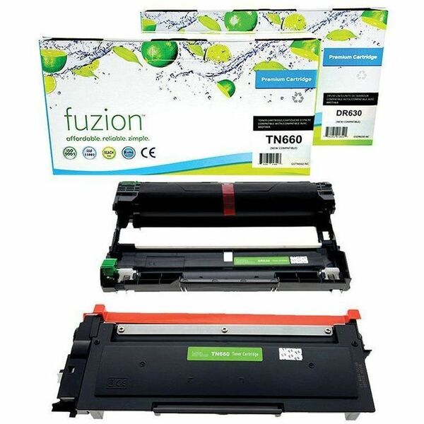 fuzion Laser Toner Cartridge/Drum Kit - Alternative for Brother TN660, DR630 - 1 Each - 2600, 12000